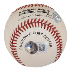 Ozzie Smith Signed OML Baseball (Beckett COA) St Louis Cardinals 15xAll Star S.S