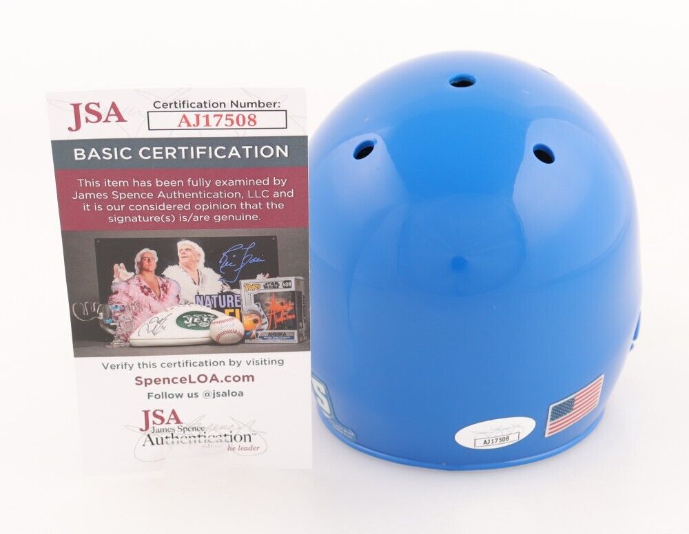 A J Puk Signed University of Florida Gators Mini Batting Helmet (JSA COA) Marlin