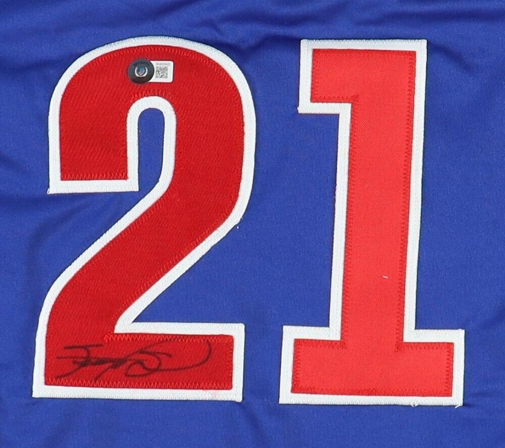 Sammy Sosa Signed Chicago Cubs Jersey (Beckett) 600 H.R. Club / 1998 HR Race