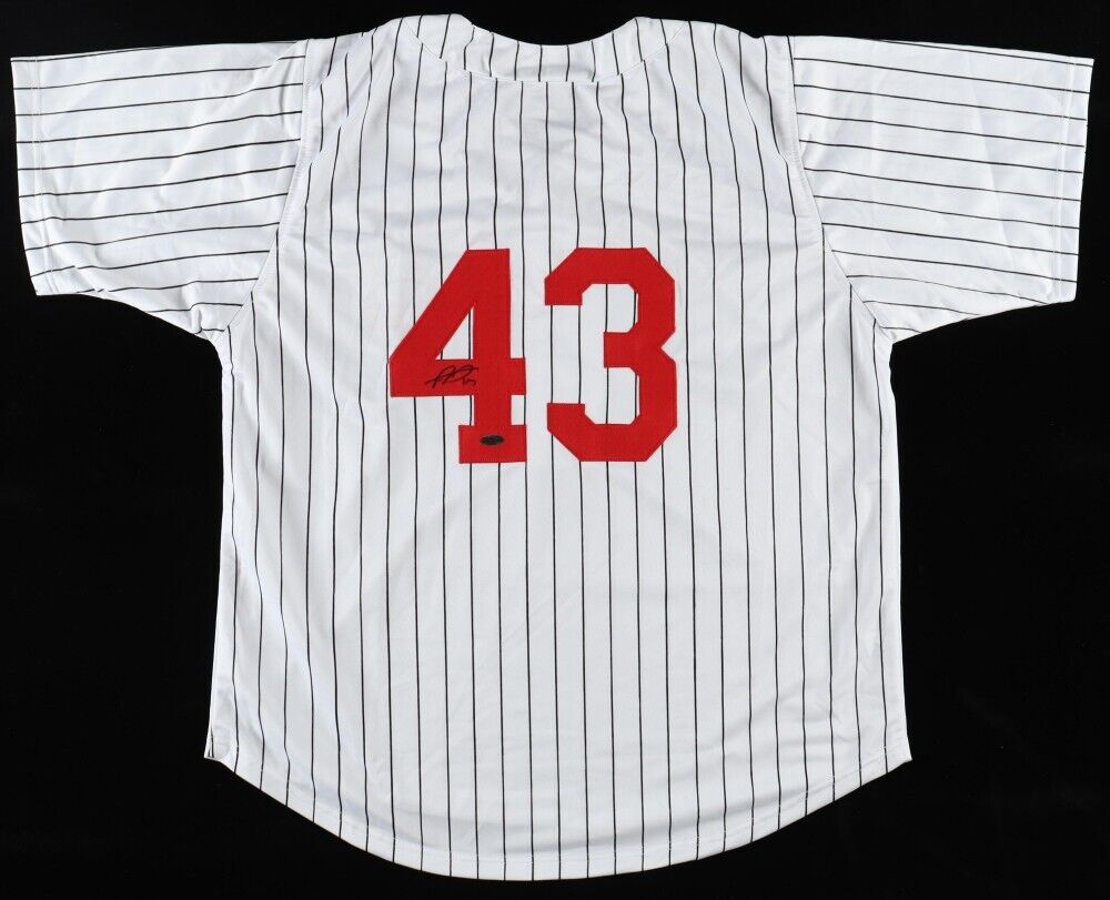 Alexis Diaz Signed Cincinnati Reds Pinstriped Jersey (Playball Ink)2022 All Star