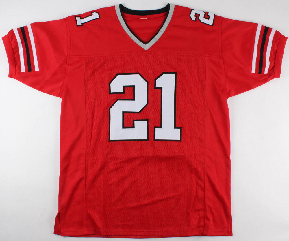 Deion Sanders Signed Atlanta Falcons Jersey (JSA COA) 8×Pro Bowl Defensve Back