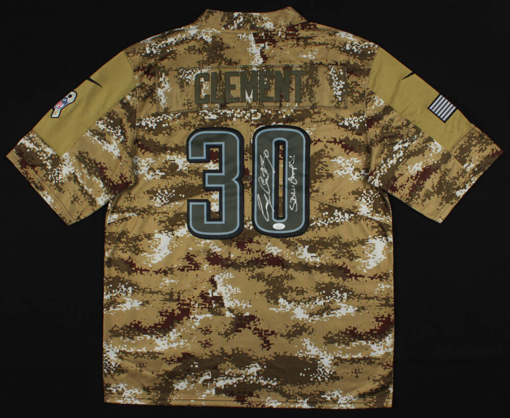 Corey Clement Signed Philadelphia Eagles Salute To Service Jersey (JSA COA)