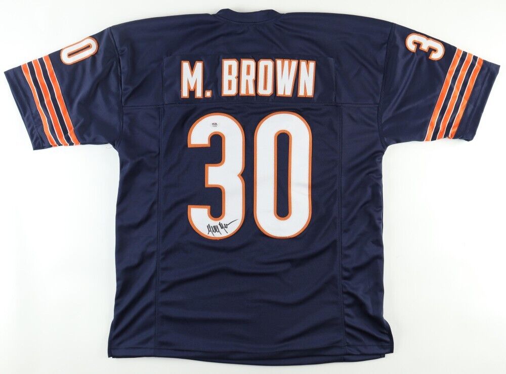 Mike Brown Signed Chicago Bears Jersey (PSA COA) 2000 2nd Round NFL Pk /Nebraska