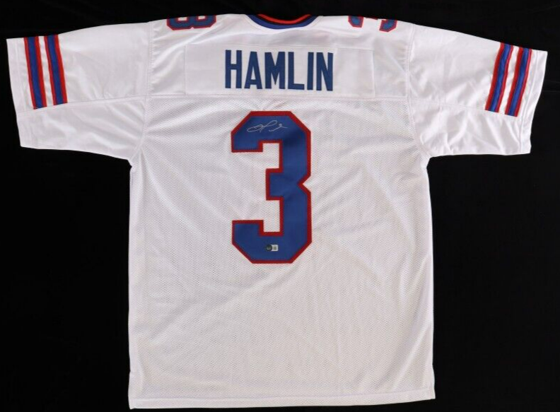 Damar Hamlin Signed Buffalo Bills Jersey (Beckett) 2021 6th Round Draft Pick D.B