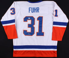 Grant Fuhr Signed Edmonton Oilers Jersey (JSA Hologram) Ready for Framing