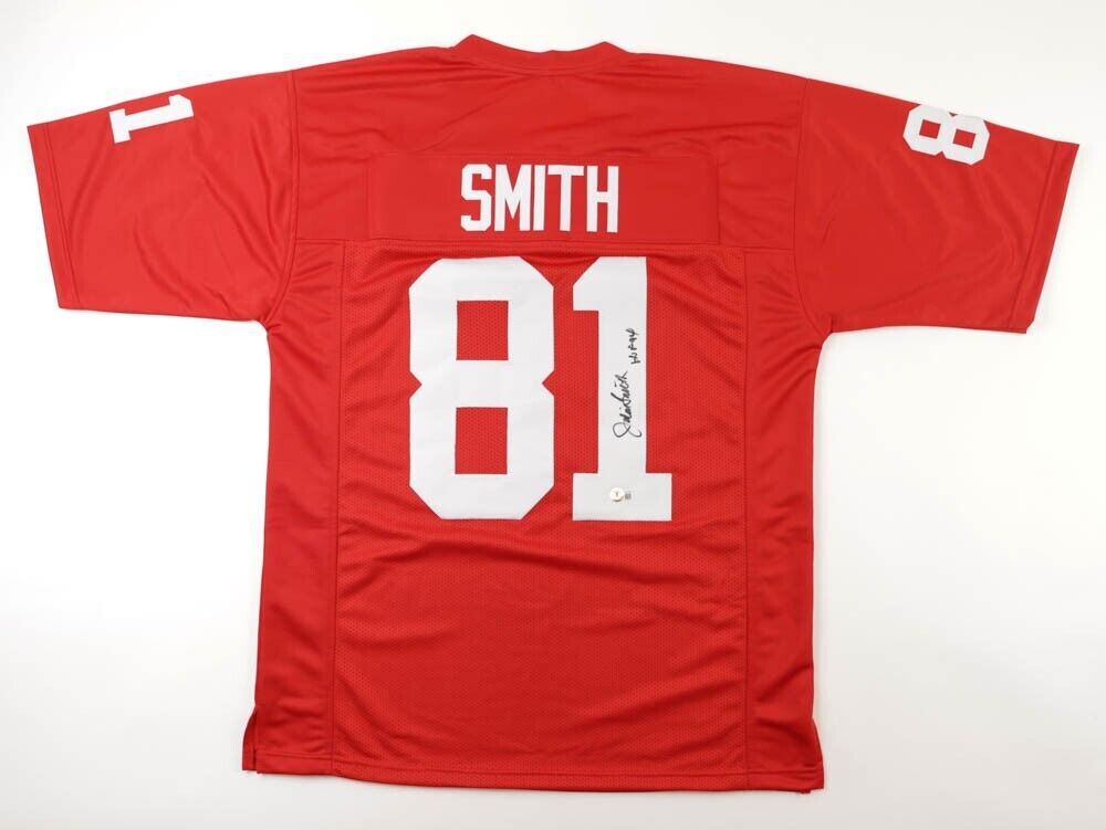 Jackie Smith Signed St Louis Cardinals Jersey (Beckett) Hall of Fame 1994 T.E.