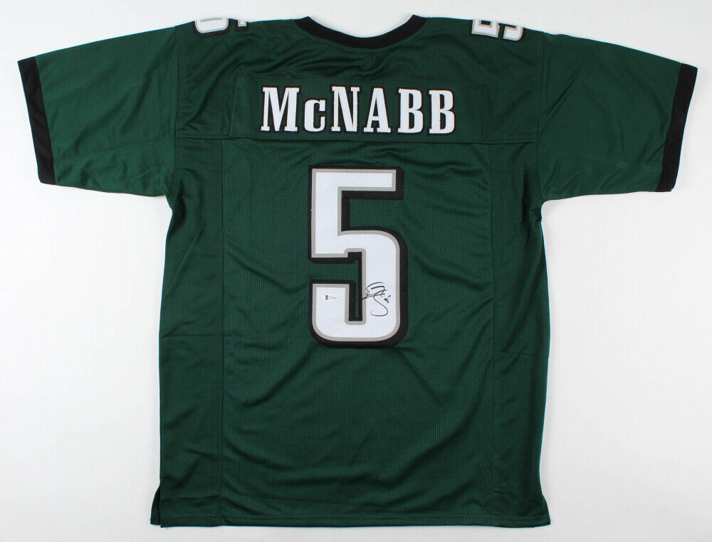 Donovan McNabb Signed Philadelphia Eagles Green Jersey (Beckett) 6xPro Bowl QB