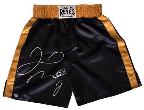 Floyd Mayweather Jr. Signed Cleto Reyes Boxing Trunks (Beckett COA) The Champ
