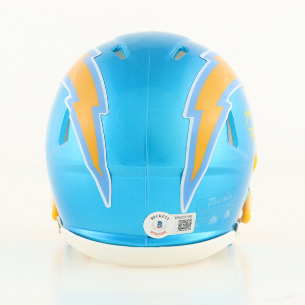 MIKE WILLIAMS SIGNED LOS ANGELES CHARGERS COLOR RUSH FOOTBALL MINI HELMET  COA