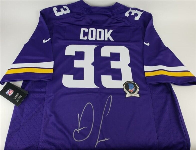 Dalvin Cook Signed Minnesota Vikings Nike NFL Replica Game Jersey (Beckett) R.B.