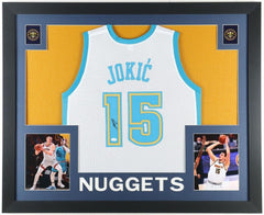 Nikola Jokic Signed Denver Nuggets Framed Jersey (JSA) 2022-23 NBA Champion/ MVP