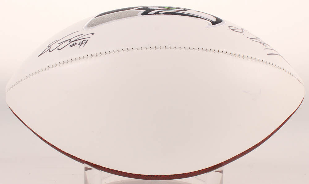 Shaquem Griffin & Shaquill Griffin Signed Seahawks Logo Football (JSA COA) UCF