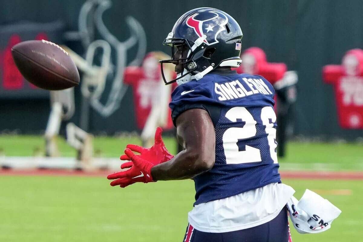 Devin Singletary Signed Houston Texans Jersey (Beckett) 2019 Rookie Running Back