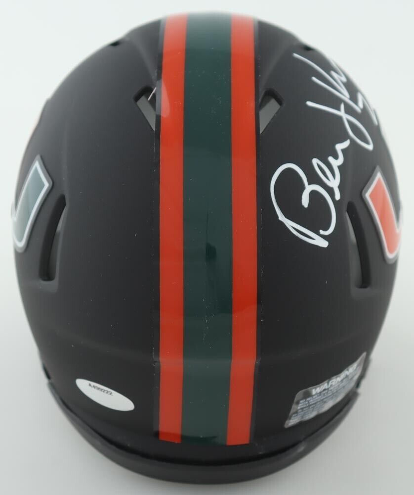 Bernie Kosar Signed Miami Hurricanes Mini Helmet (Schwartz) Cleveland Browns QB