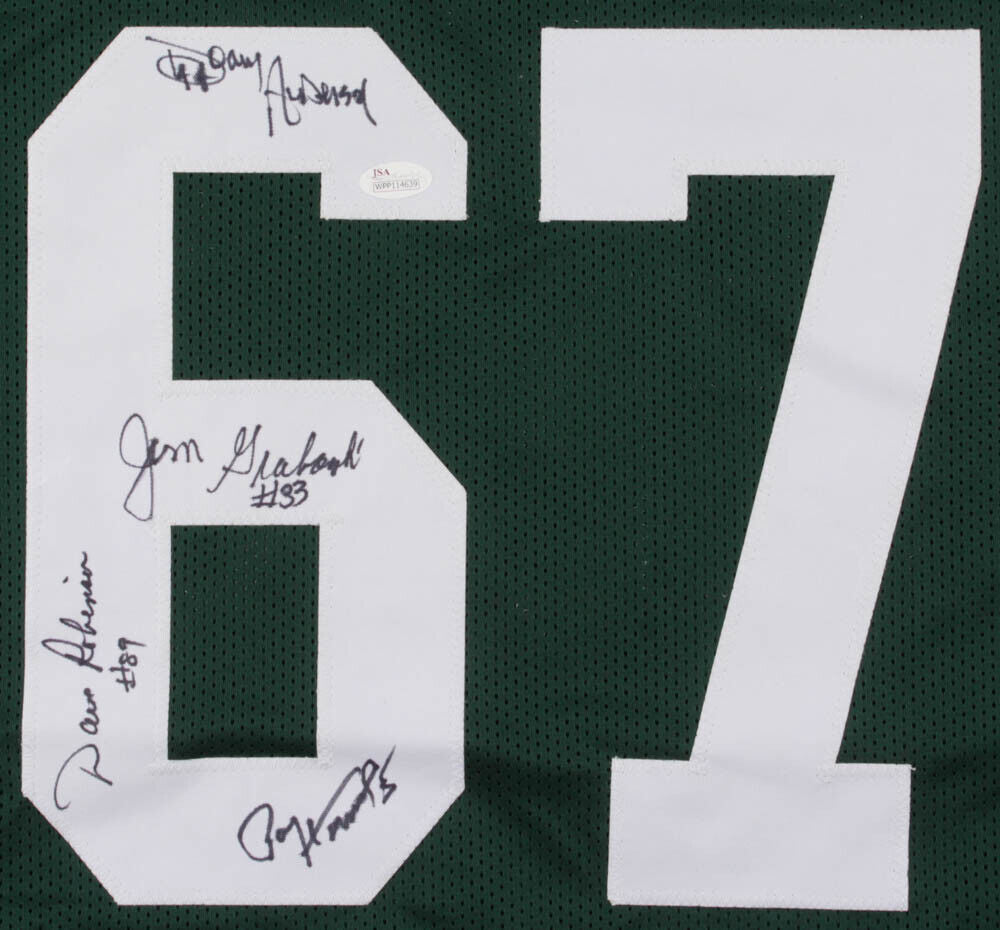 Green Bay Ice Bowl Jersey Signed by 4 Packer Legends who played in the Game/ JSA