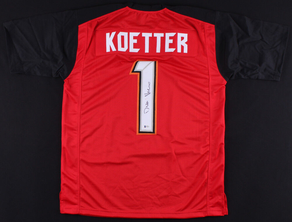 Dirk Koetter Signed Buccaneers Jersey (Beckett COA) Tampa Bay Bucs Head Coach