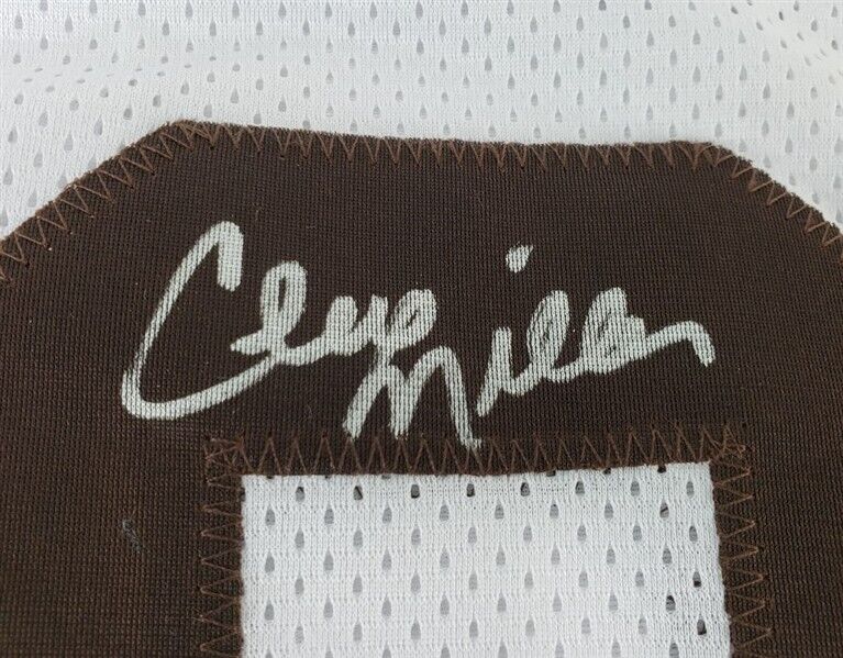Cleo Miller Signed Browns Jersey (Beckett COA) Cleveland Full Back 1975-1982