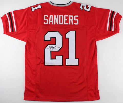 Deion Sanders Signed Atlanta Falcons Jersey (JSA COA) 8×Pro Bowl Defensve Back