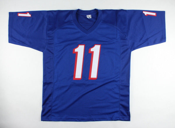 Drew Bledsoe Signed New England Jersey (JSA Holo) Patriots Super Bowl –