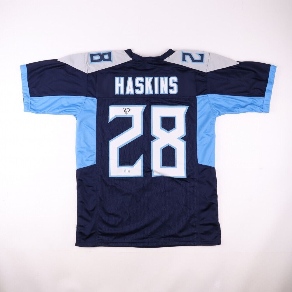 Hassan Haskins Signed Tennessee Titans Jersey (Beckett) 2022 4th Round Pick R.B.