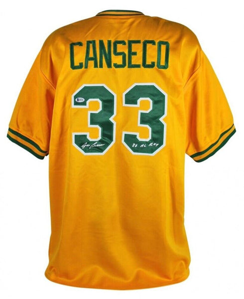 JOSE CANSECO Signed Oakland Athletics Custom Jersey (Beckett Witness  Certified)