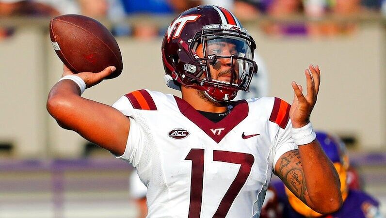 Josh Jackson Signed Virginia Tech Hokies Helmet (JSA COA)