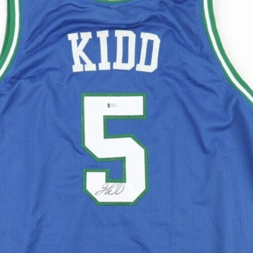 Jason Kidd Signed Dallas Mavericks Jersey (Beckett COA) #2 Overall Pk 1994 Draft
