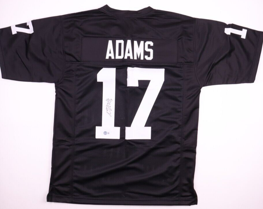 Davante Adams Signed Las Vegas Raiders Jersey (Beckett) 5xPro Bowl Wide Receiver