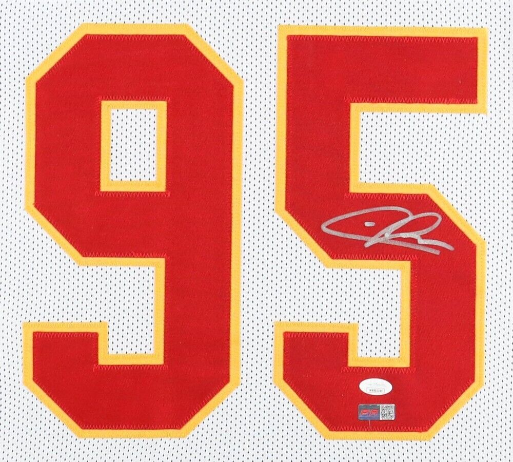 Chris Jones Signed Kansas City Chiefs 35"x 43" Framed Jersey (JSA) All Pro D.T.