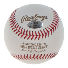 David Ross Signed 2016 Cub World Series Champion Baseball (Schwartz COA) Catcher