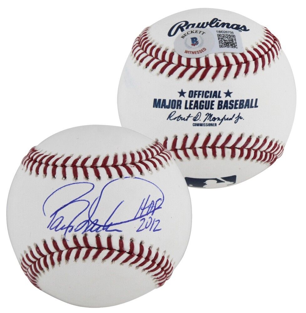 Barry Larkin Signed Rawlings Baseball (Beckett) Cincinnati Reds Shortstop