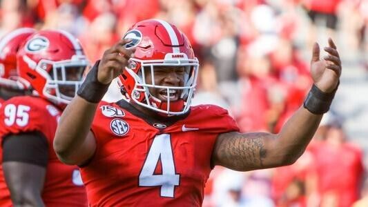 Nolan Smith Jr. Signed Georgia Bulldogs Mini Helmet (JSA COA) Eagles Linebacker