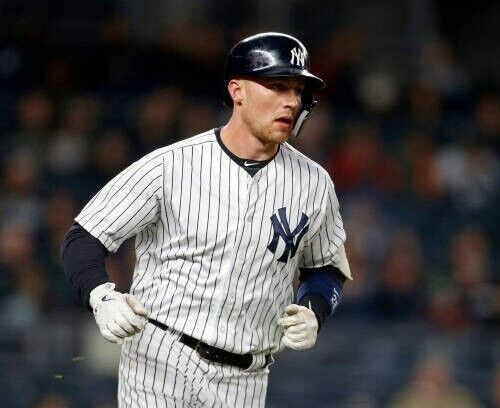 Brandon Drury Signed New York Yankees Majestic Pinstriped Home Jersey (Steiner)