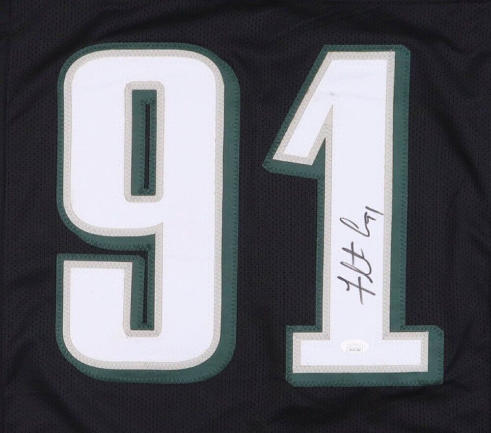 Fletcher Cox Signed Philadelphia Eagles Black Jersey (JSA COA) 4×Pro Bowl D.T.