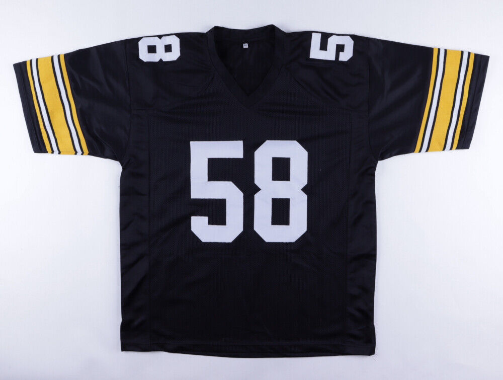 Jack Lambert Signed Pittsburgh Steelers Jersey Inscribed "HOF 90" (JSA Hologram)
