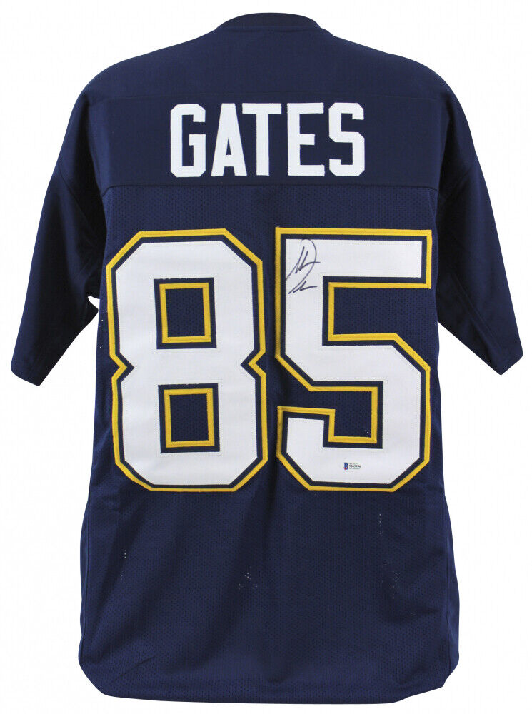 Antonio Gates Signed San Diego Chargers Jersey (Beckett COA) 8×Pro Bowl T.E.