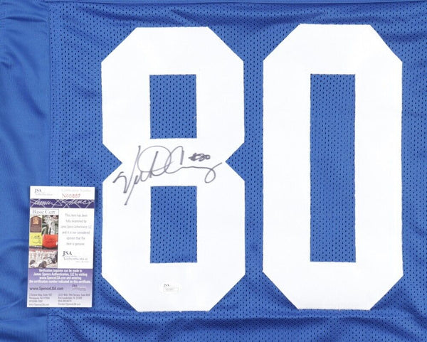 Victor Cruz Signed New York Giants Blue Jersey Autographed JSA Super Bowl  Champ