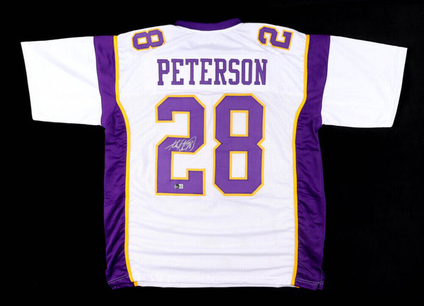 Adrian Peterson Signed Minnesota Vikings White Jersey (Beckett