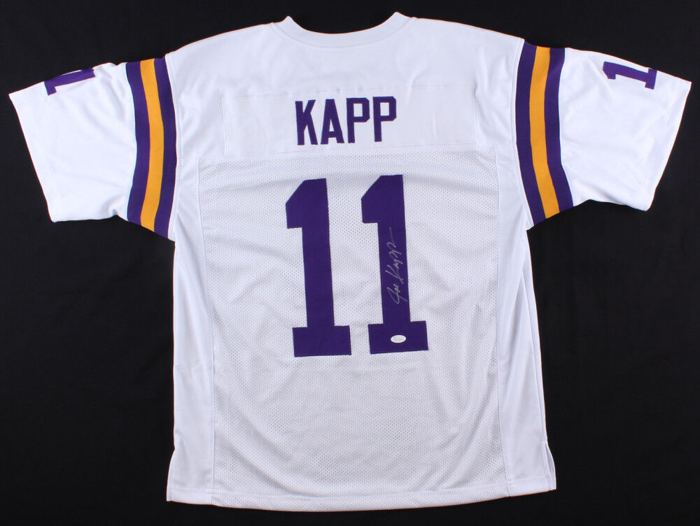 Joe Kapp Signed White Vikings Jersey (JSA) NFL Champion (1969)7 TD Passes 1 Game