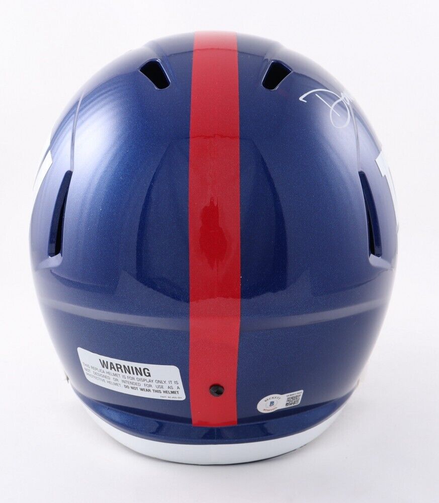 Daniel Jones Signed New York Giants Full Sized Helmet (Beckett) NY Starting Q.B.