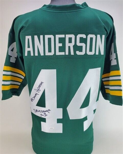 Donny Anderson "SB Champs I & II" Signed Green Bay Packers Jersey (JSA COA)