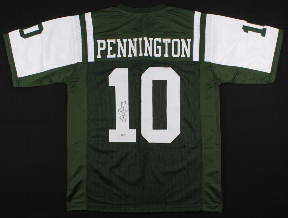 Chad Pennington Signed New York Jets Jersey (Beckett) NY Starting QB (2000-2007)