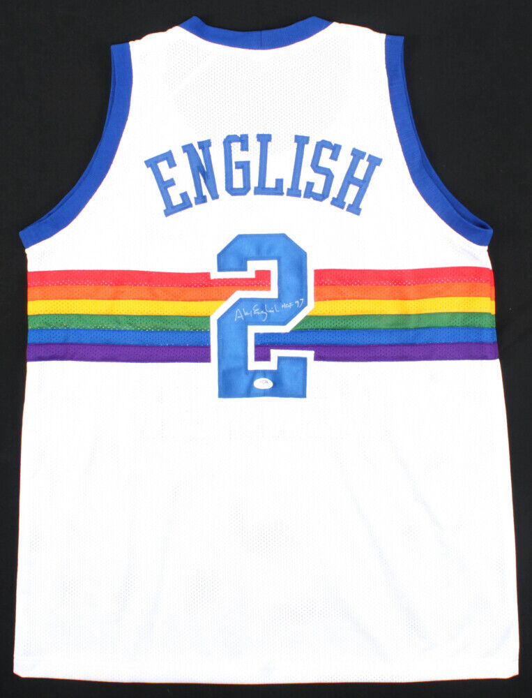 Alex English Signed Denver Nuggets Jersey (PSA COA) 8xNBA All-Star (1982–1989)