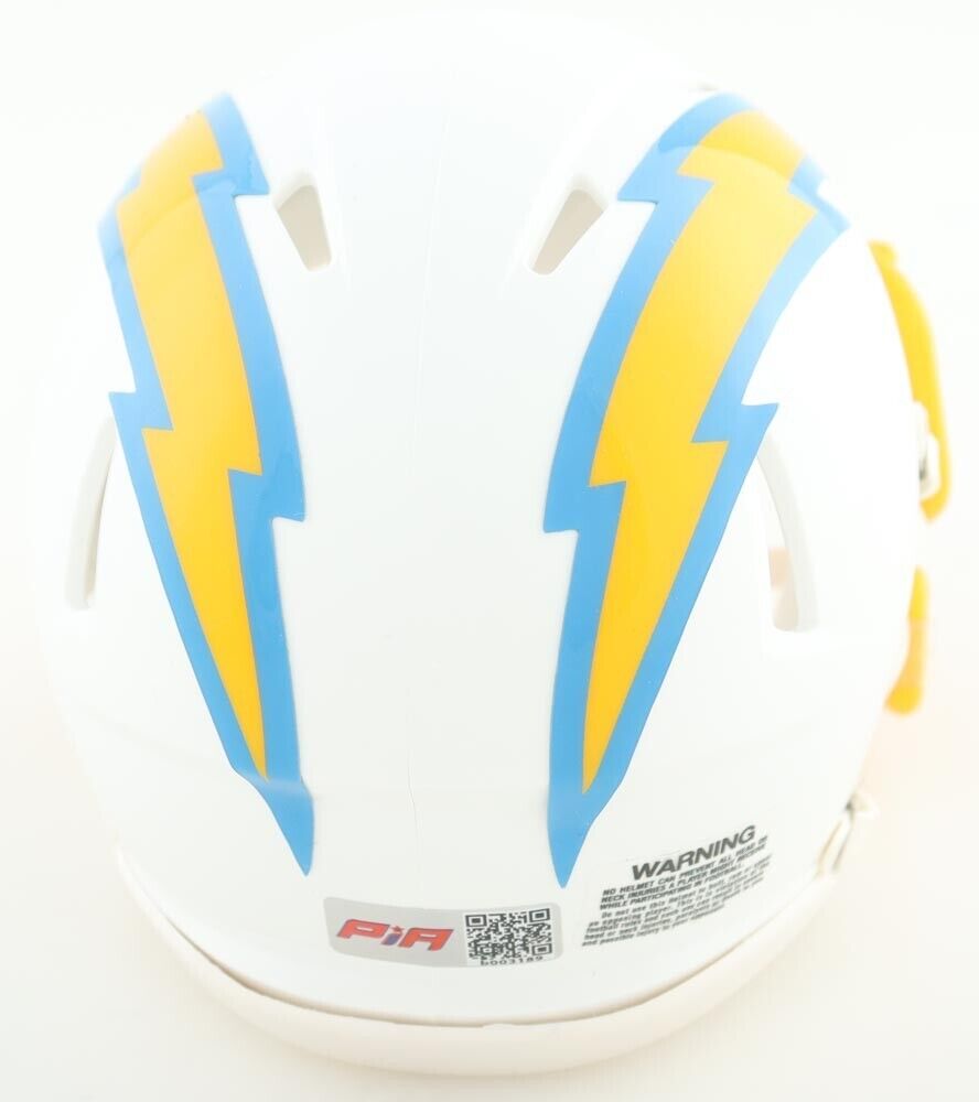 J C Jackson Signed Los Angeles Chargers Mini Helmet (Playball Ink) 2021 Pro Bowl