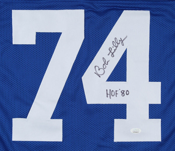 Bob Lilly Autographed Dallas Cowboys Football NFL Jersey with HOF 80 I –  Meltzer Sports