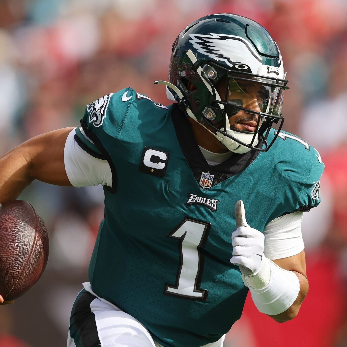 Jalen Hurts Signed Eagles Jersey (PSA Holo) Philadelphia Starting Q B Oklahoma