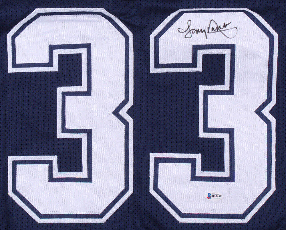 Tony Dorsett Signed Dallas Cowboys Jersey (Beckett) 4×Pro Bowl (1978,1981–1983)