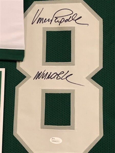 Vince Papale "Invincible" Signed Eagles Custom Jersey Framed Display (JSA COA)