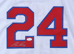 Rick Barry Signed New York Nets Career Highlight Stat Jersey (JSA) 8xAll Star