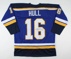 Brett Hull Signed St Louis Blues Jersey (Beckett COA) 2xStanley Cup Champ / L.W.